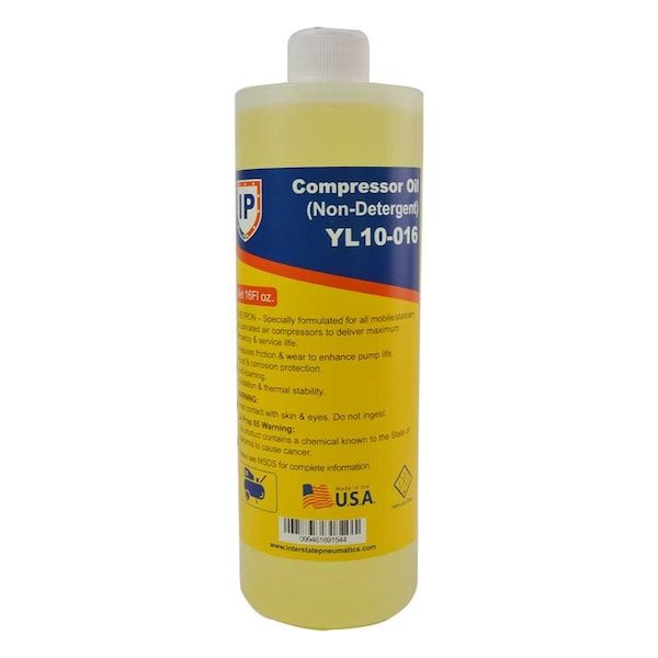 Interstate Pneumatics Non Detergent Compressor Oil - Chevron Rando HD / LSC - 16 oz. YL10-016 - main